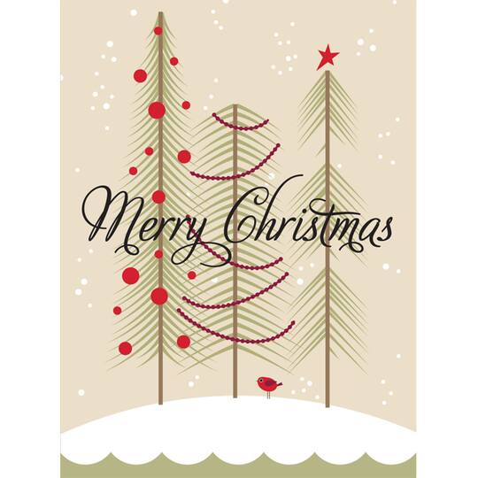 JAM Paper 6.25" x 4.625" Decadent Assortment Christmas Cards Set, 25ct.